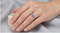 Anello oro 18 carati con tanzanite e diamanti